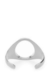 chevalière bracelet in polished silver-plated brass