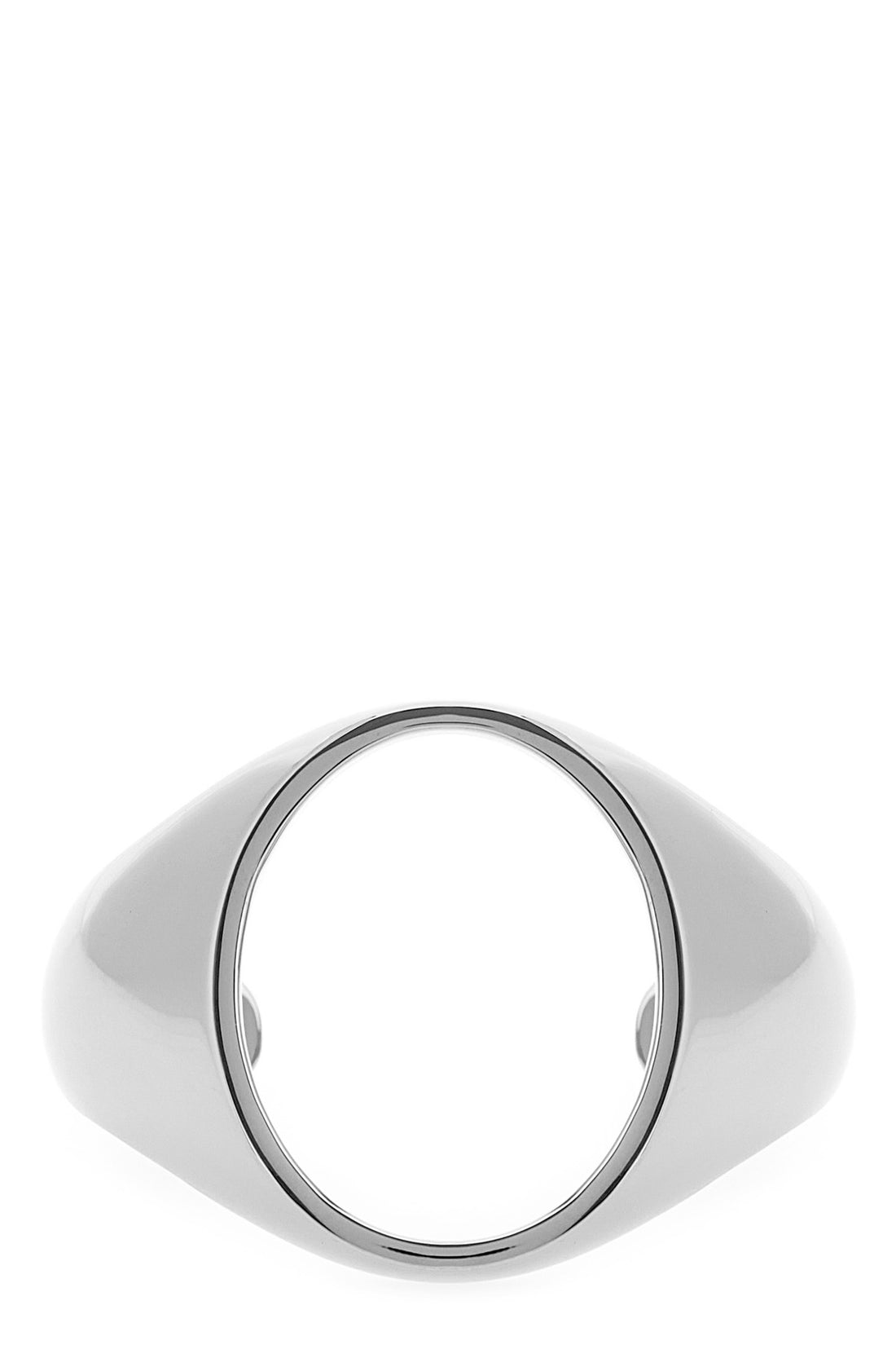 MM6 3 chevalière bracelet in polished silver-plated brass
