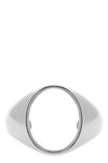 chevalière bracelet in polished silver-plated brass