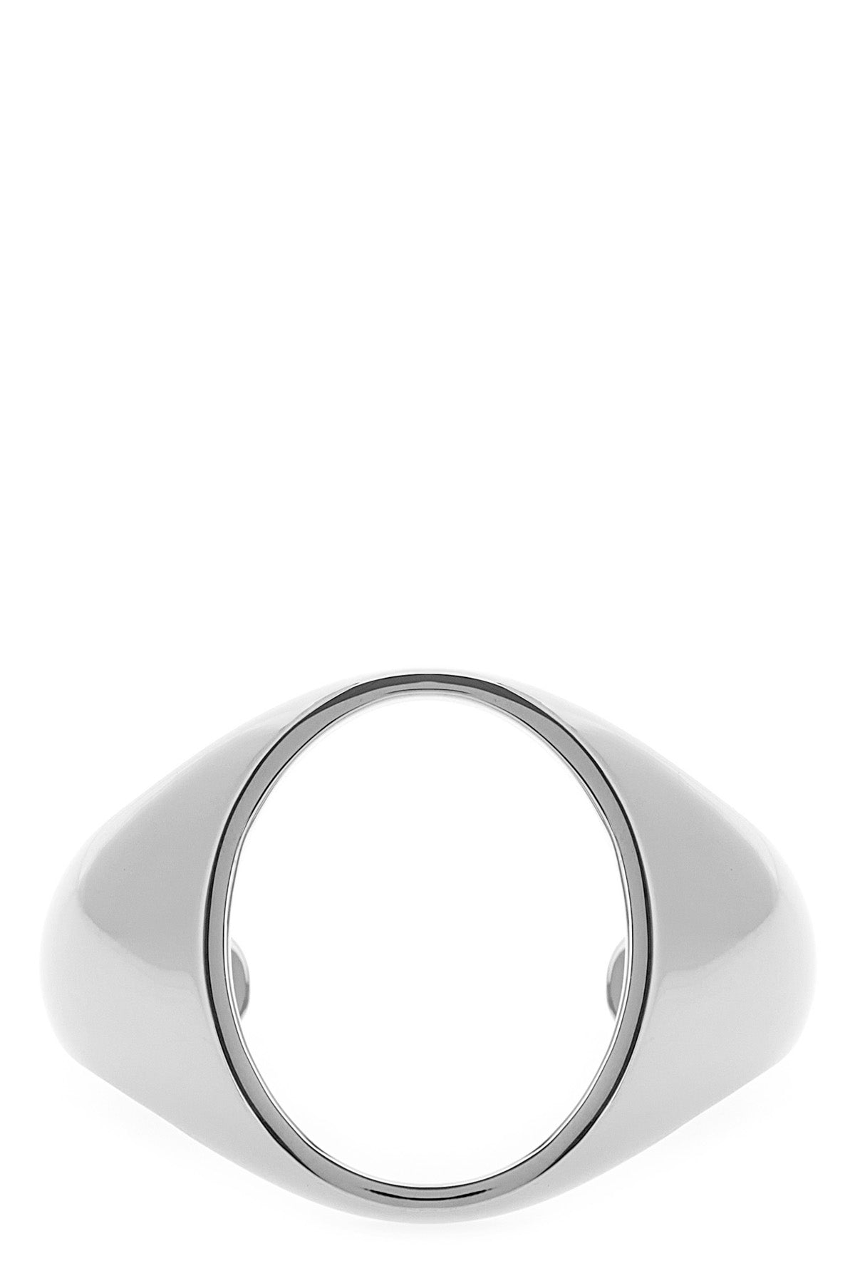 chevalière bracelet in polished silver-plated brass