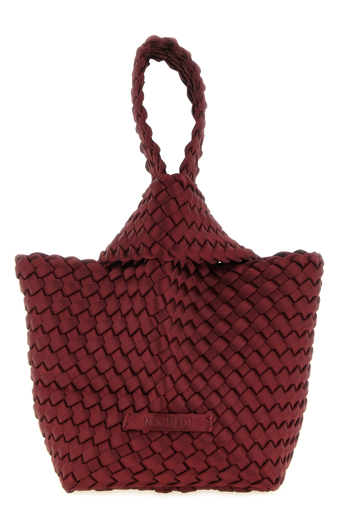 NAGHEDI OS the naghedi kyoto clutch stands out for its meticulous hand-woven workmanship
