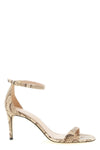nudist ii snake-print leather sandals