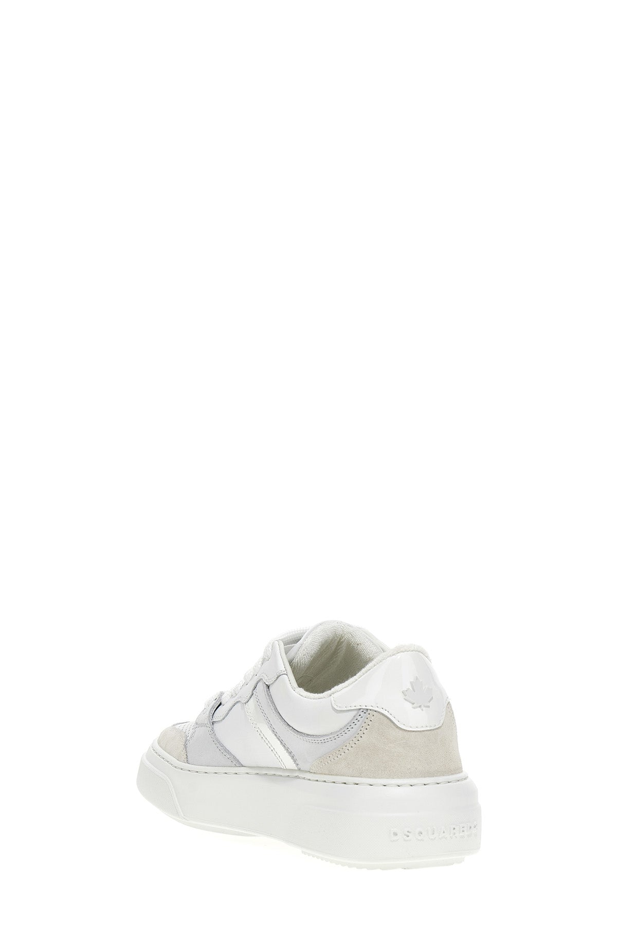bumper leather and suede lace-up sneakers and a rubber sole