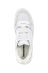 bumper leather and suede lace-up sneakers and a rubber sole