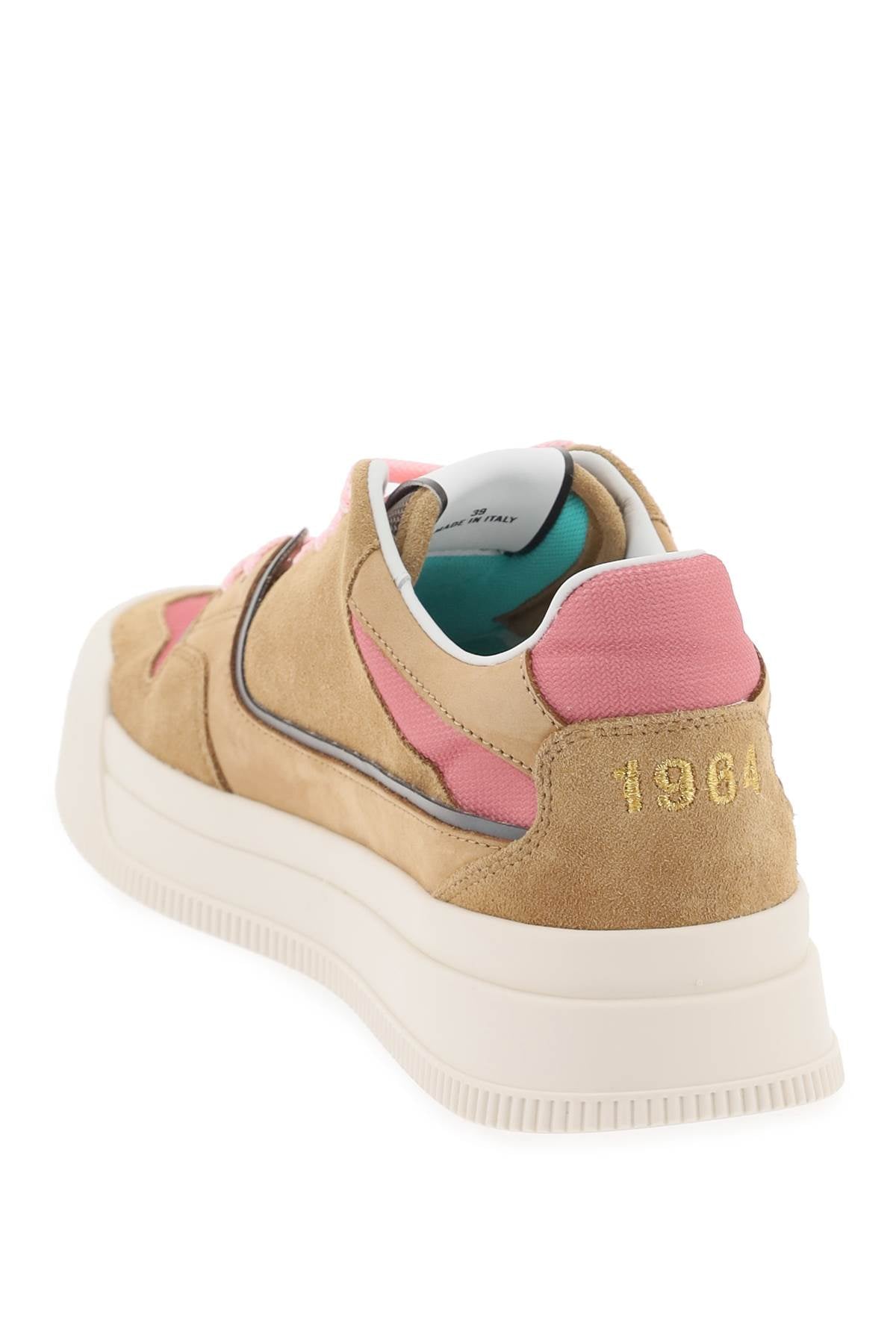 suede new jersey sneakers in leather