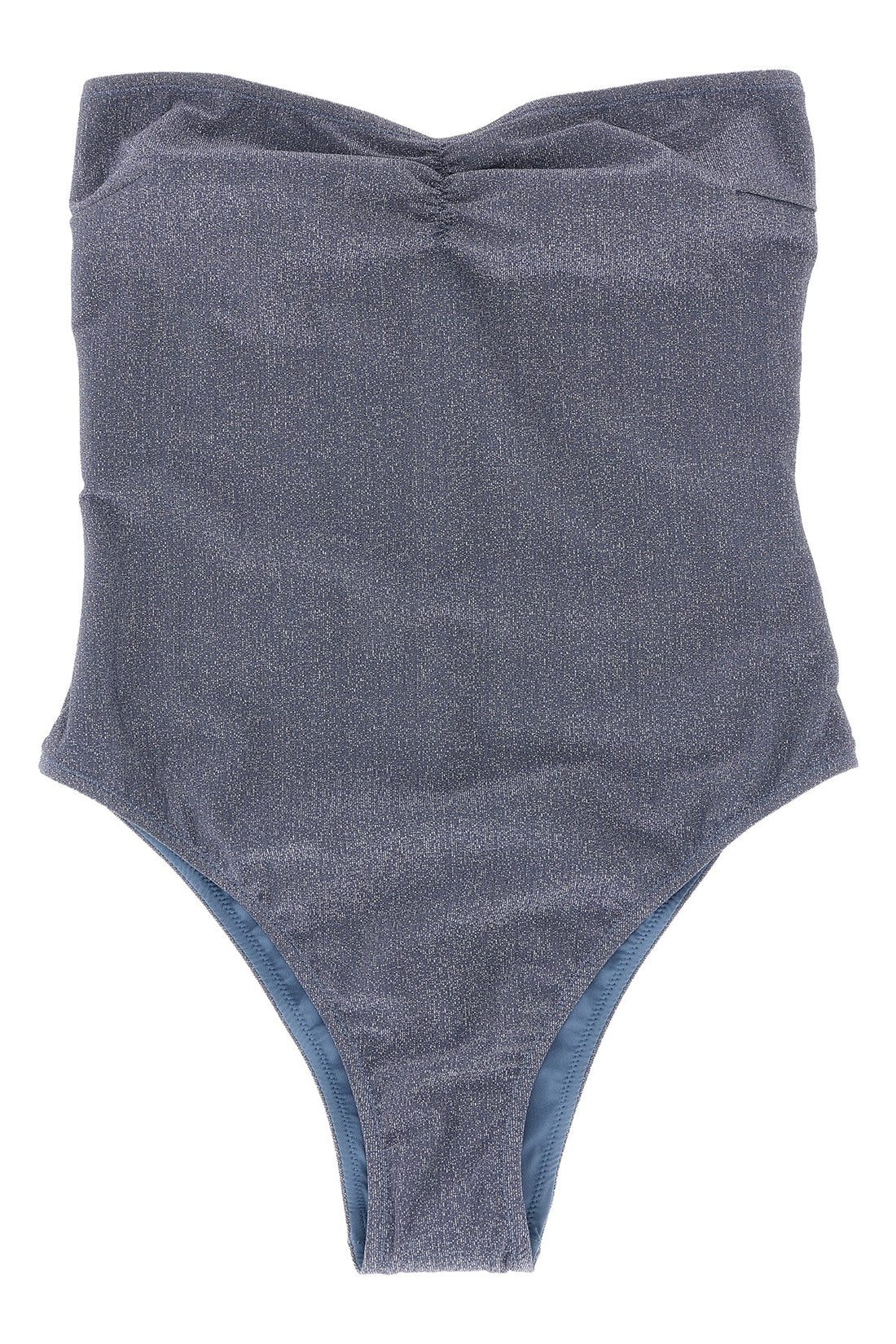 MC2 SAINT BARTH S soleil off-the-shoulder lurex fabric one-piece swimsuit