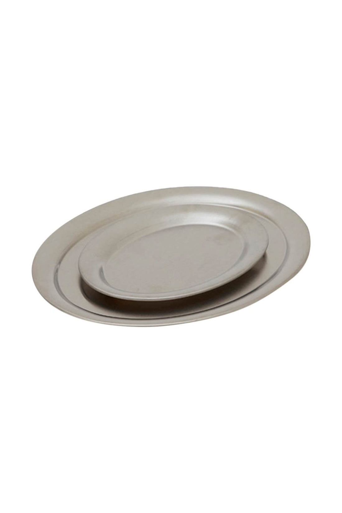 set of 2 stainless steel trays