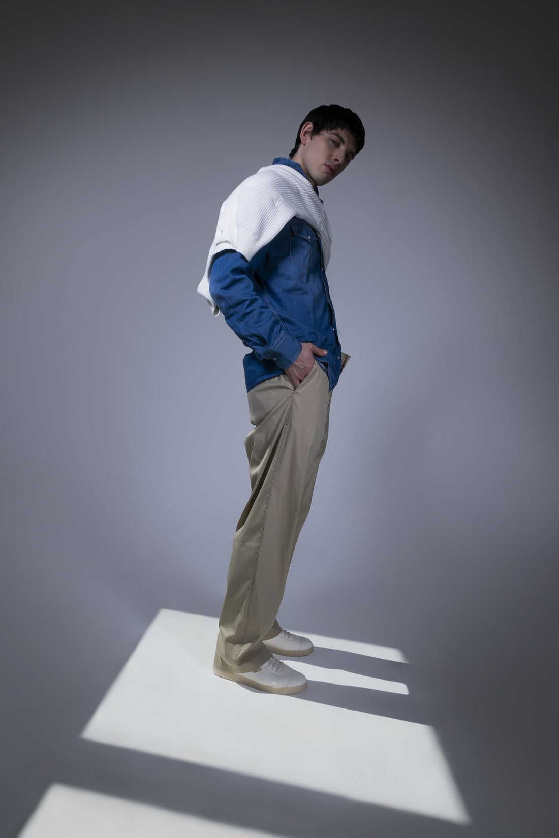 PRADA 50 cotton blend poplin pants