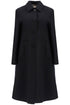 minimalist black cotton raincoat for women