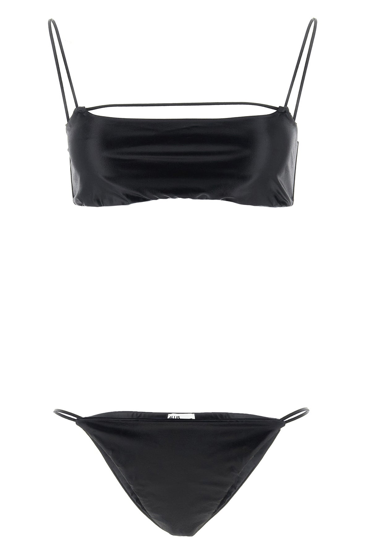 sporty line silk-effect lycra bikini