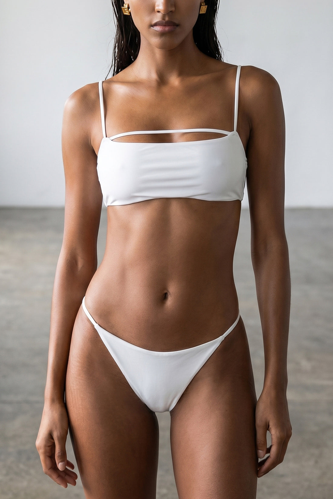 ALLIS L sporty line silk-effect lycra bikini