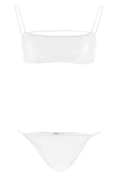 sporty line silk-effect lycra bikini