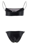 sporty mesh silk-effect lycra bikini