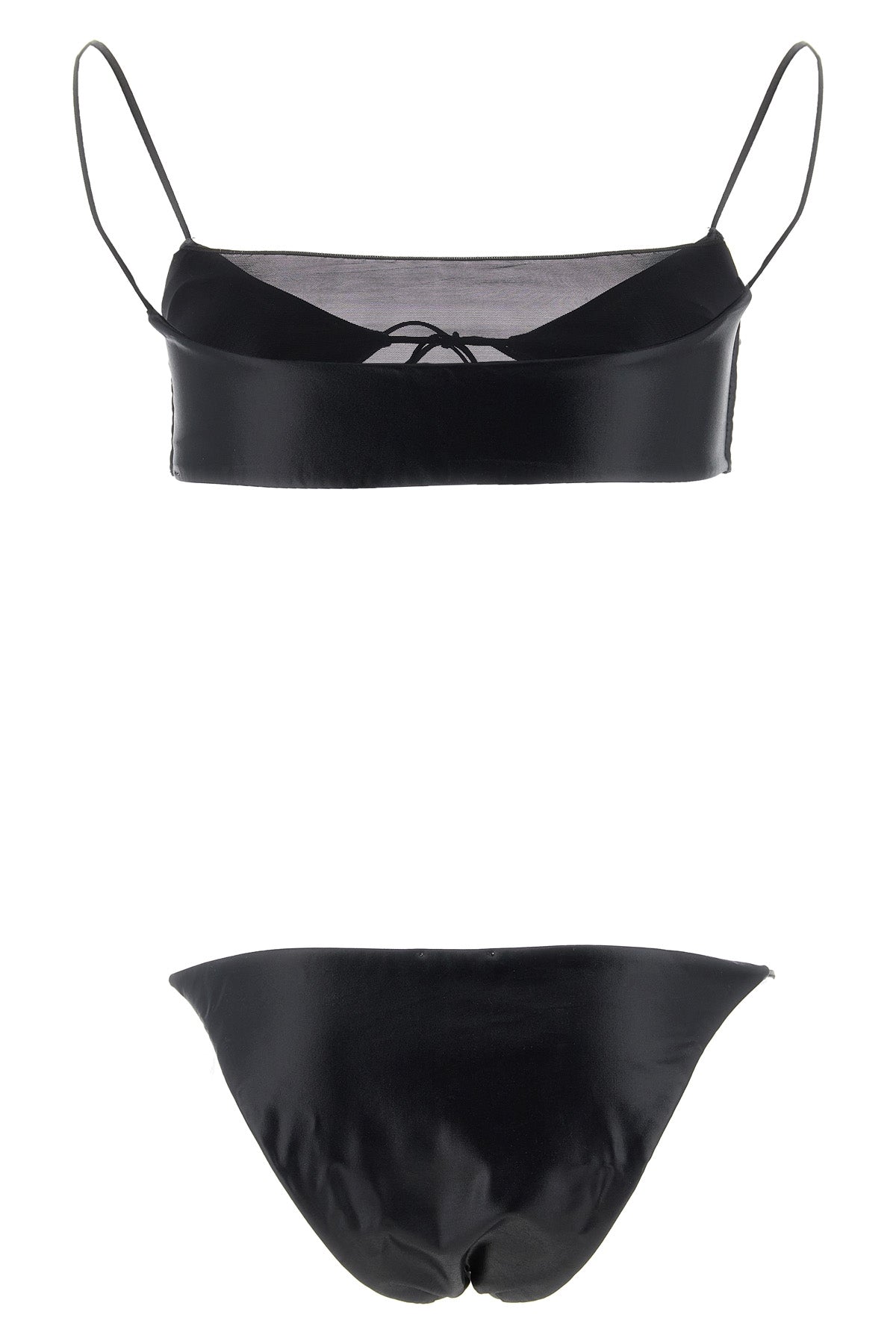 sporty mesh silk-effect lycra bikini