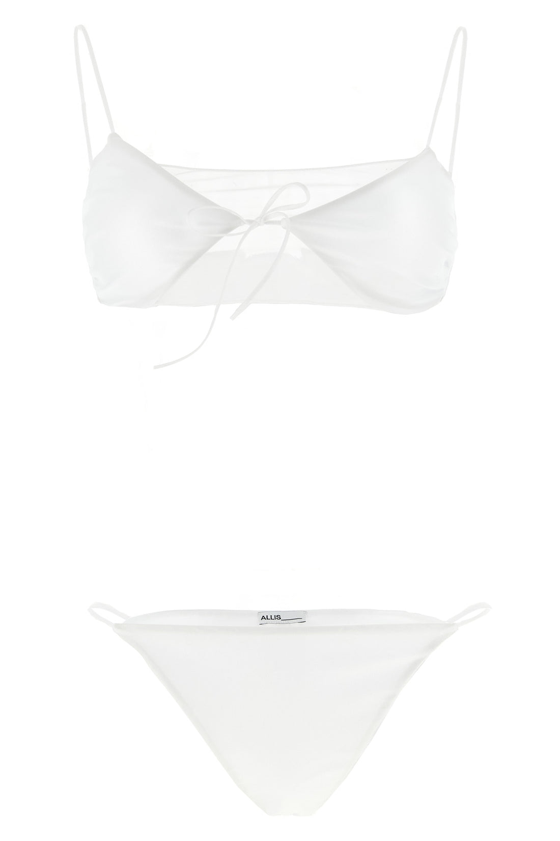 ALLIS L sporty mesh silk-effect lycra bikini