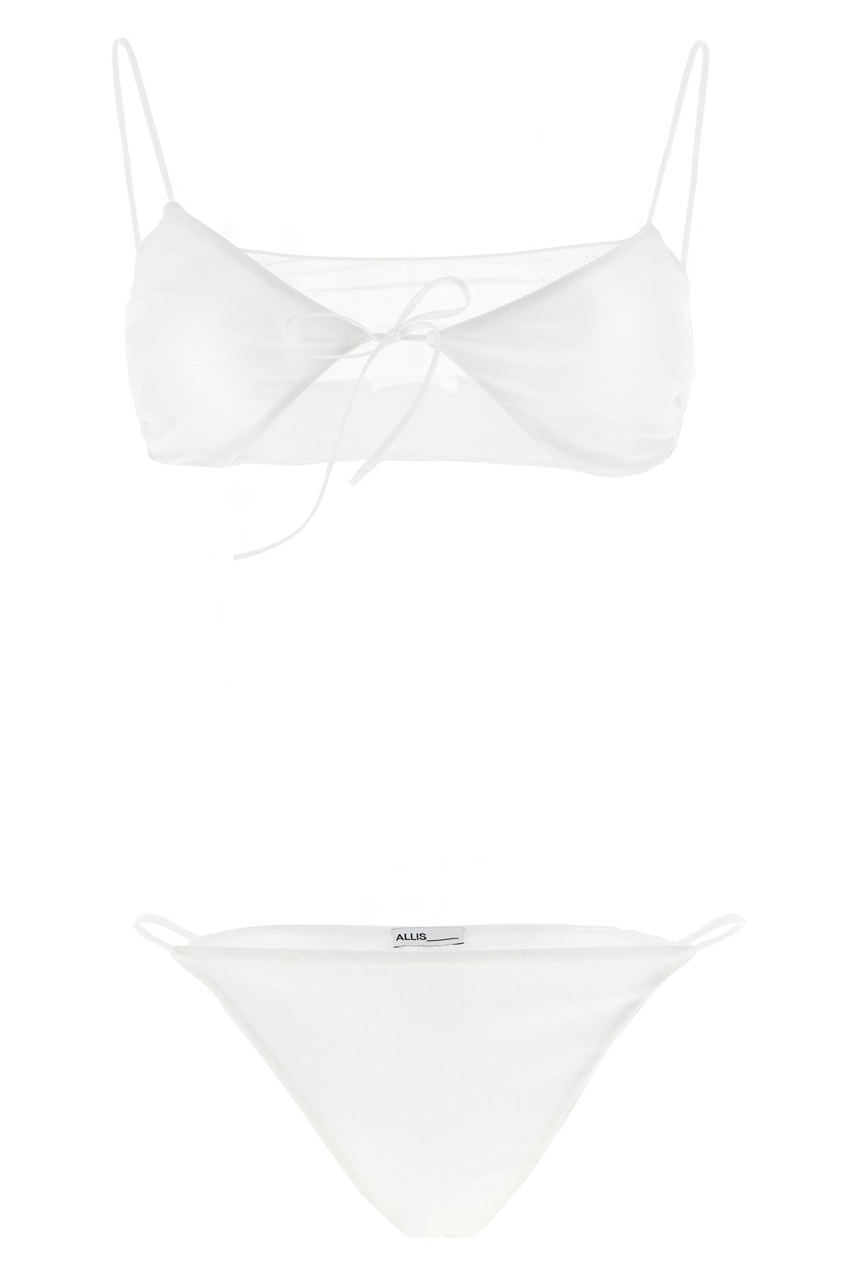 sporty mesh silk-effect lycra bikini
