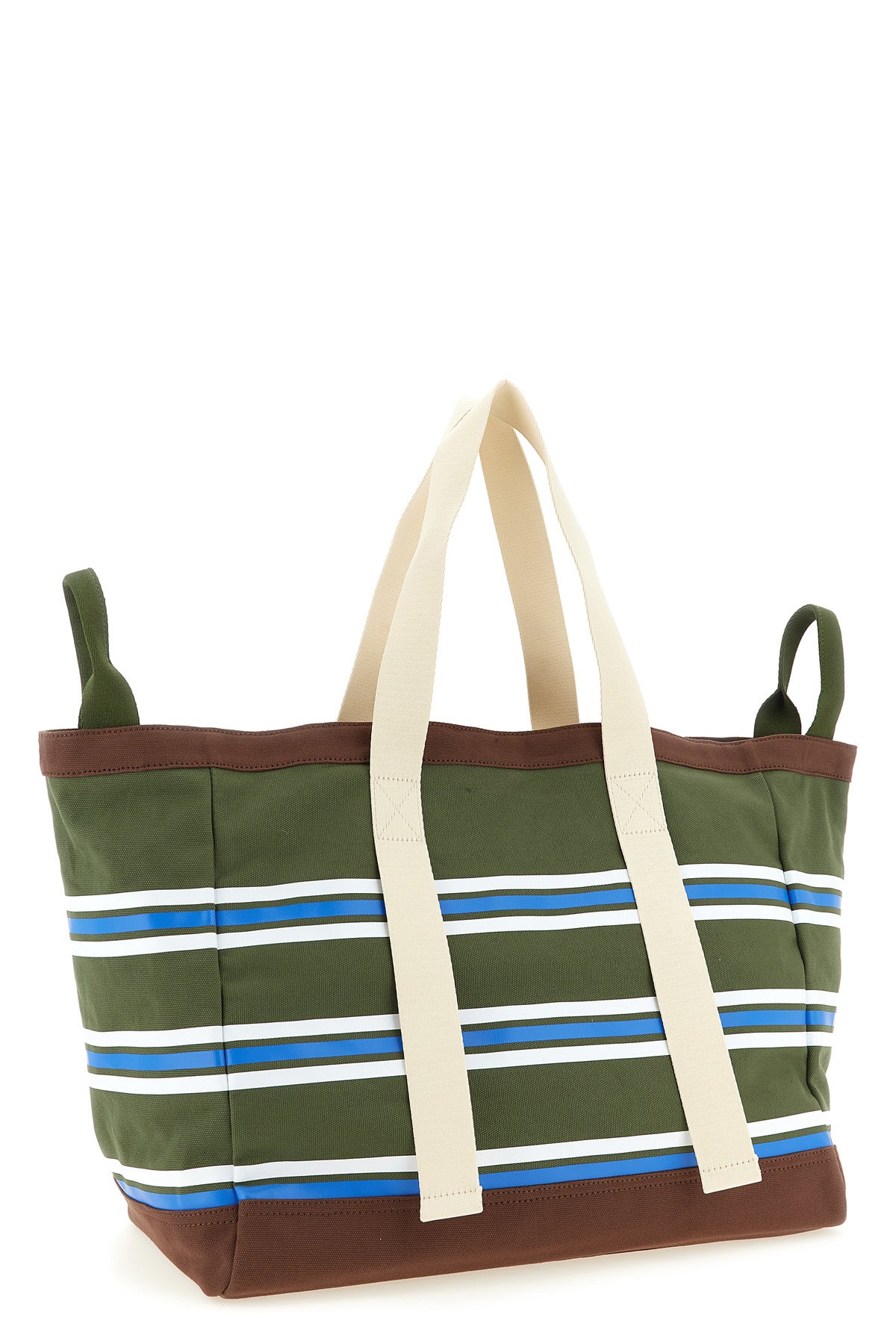 d2 college striped cotton canvas shopping bag