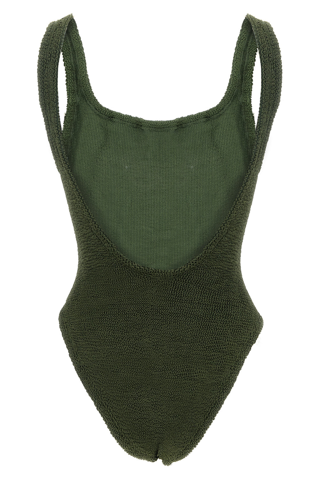 HUNZA G OS the hunza g square neck one-piece swimsuit defines the silhouette through minima