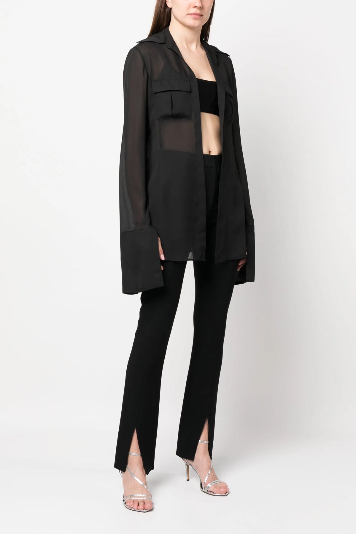 georgette shirt in a transparent fabric