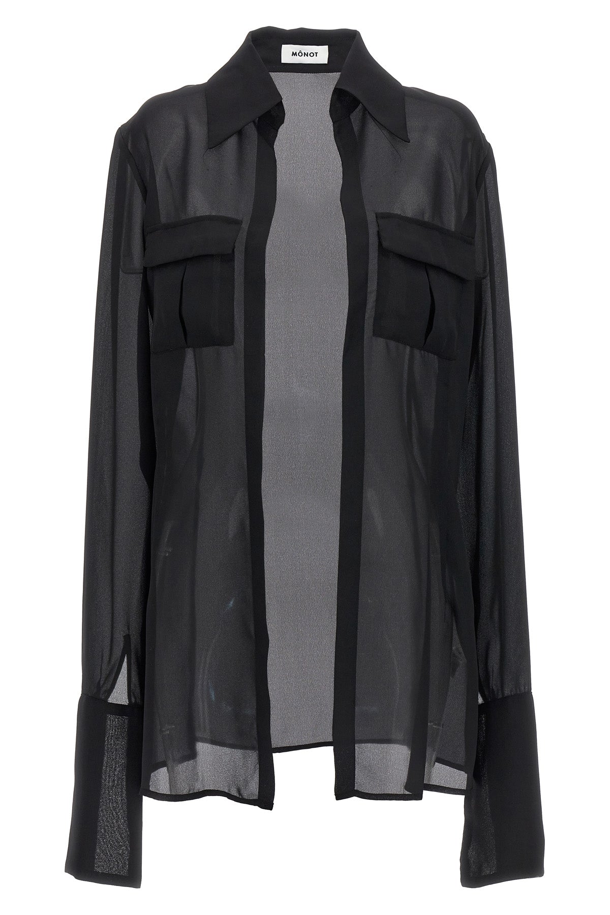 georgette shirt in a transparent fabric