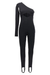 scuba stretch fabric one-piece bodysuit