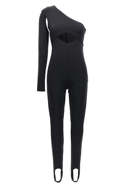 scuba stretch fabric one-piece bodysuit