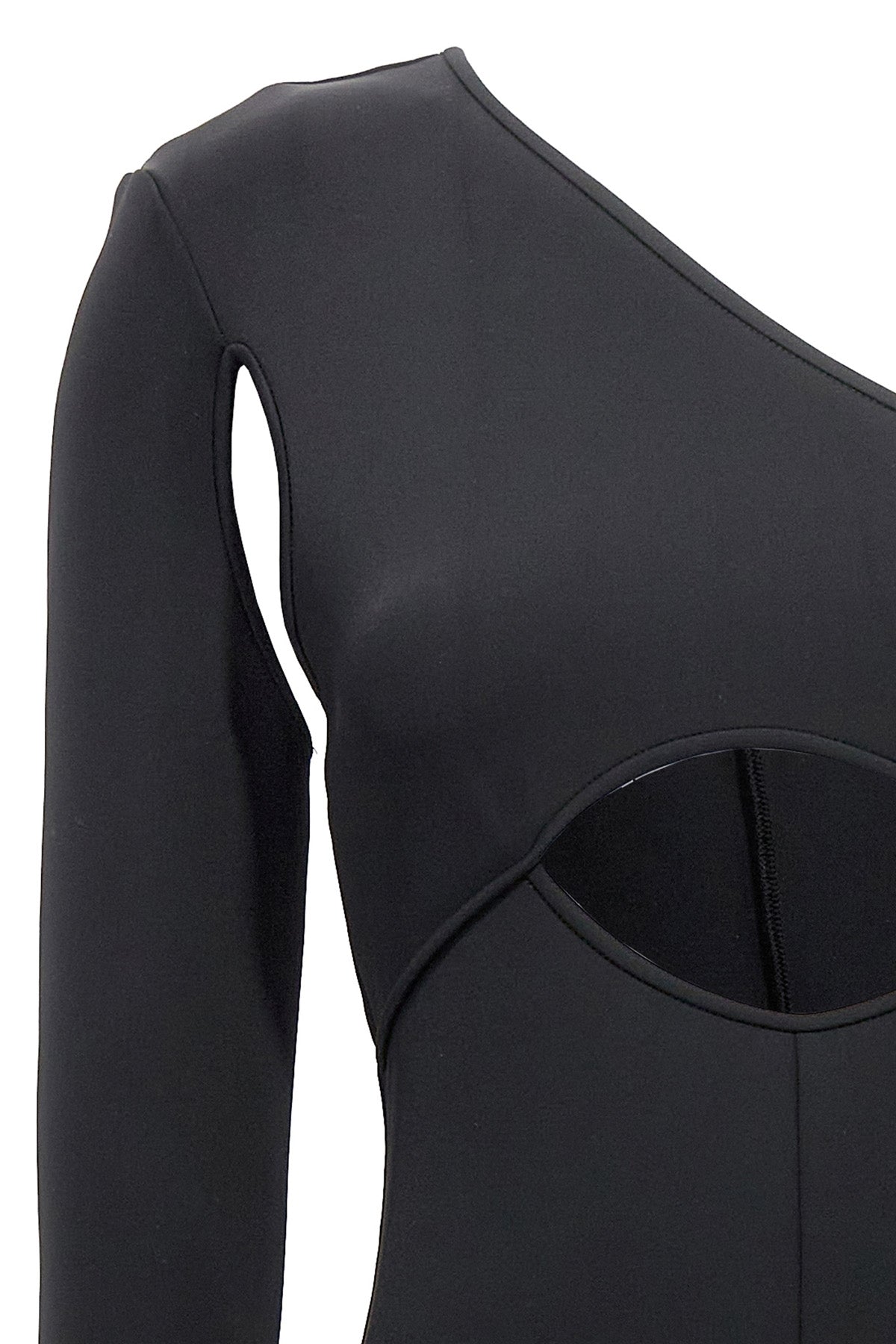 scuba stretch fabric one-piece bodysuit