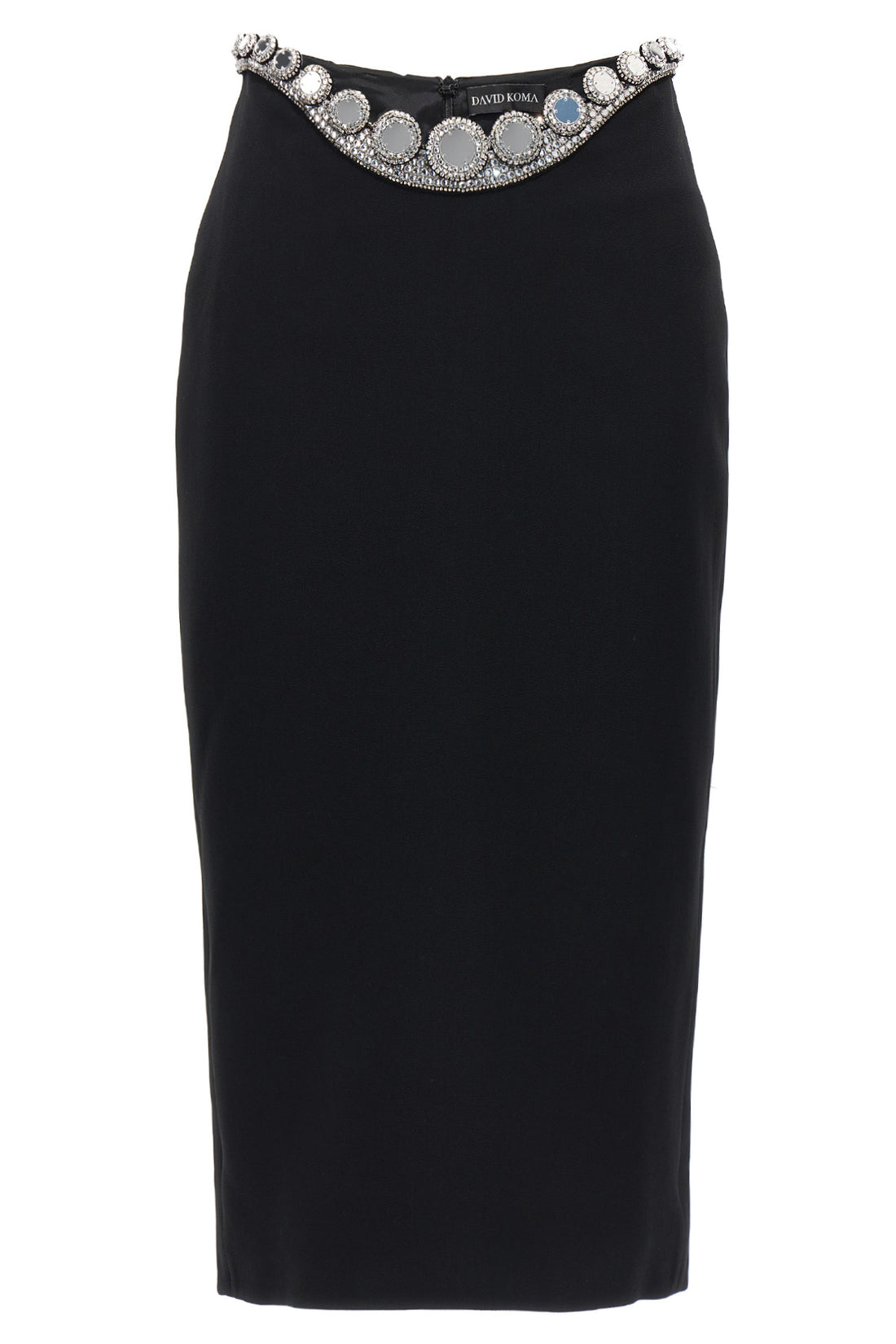 DAVID KOMA 10 cashmere circle embroidery skirt in a viscose blend