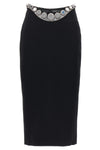 cashmere circle embroidery skirt in a viscose blend