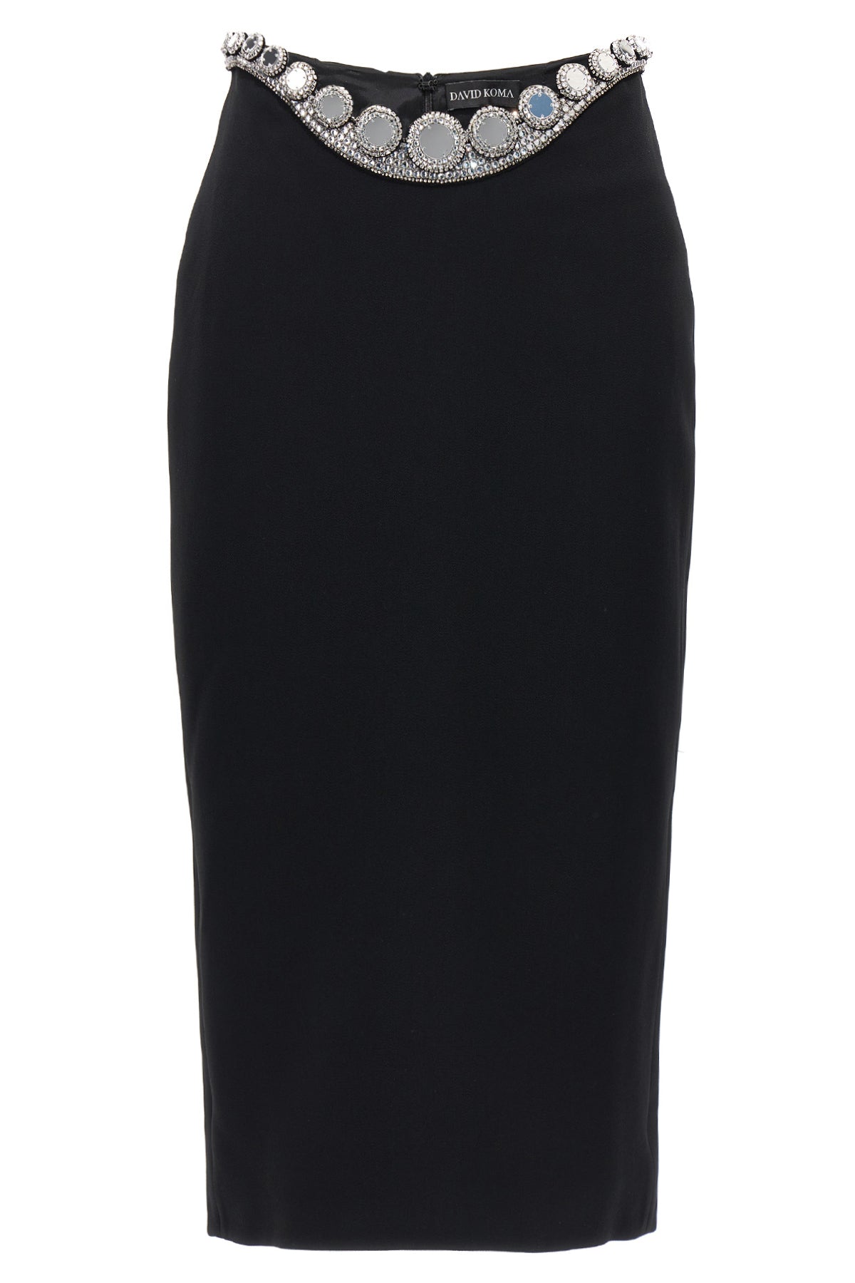 cashmere circle embroidery skirt in a viscose blend
