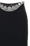 cashmere circle embroidery skirt in a viscose blend