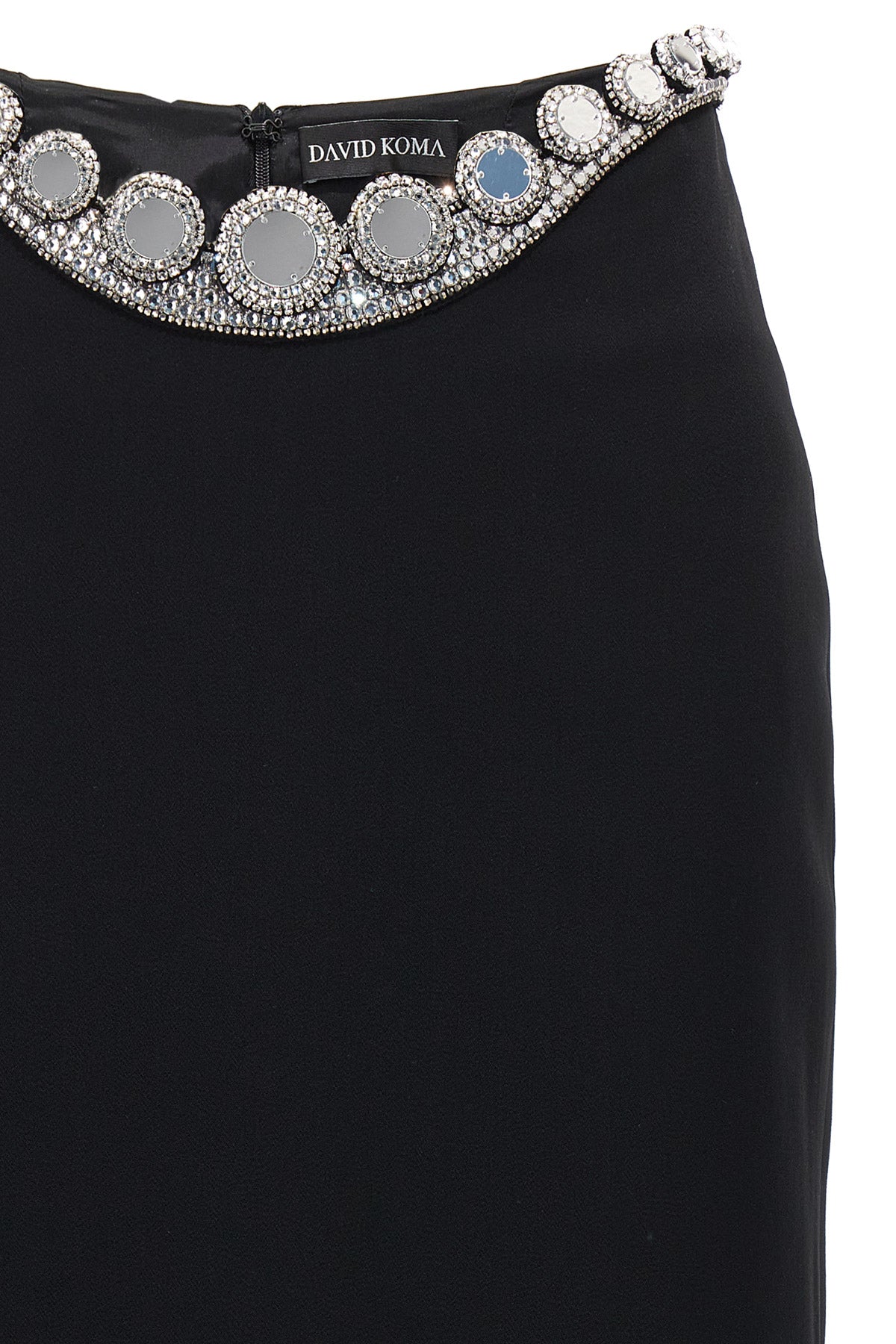 cashmere circle embroidery skirt in a viscose blend