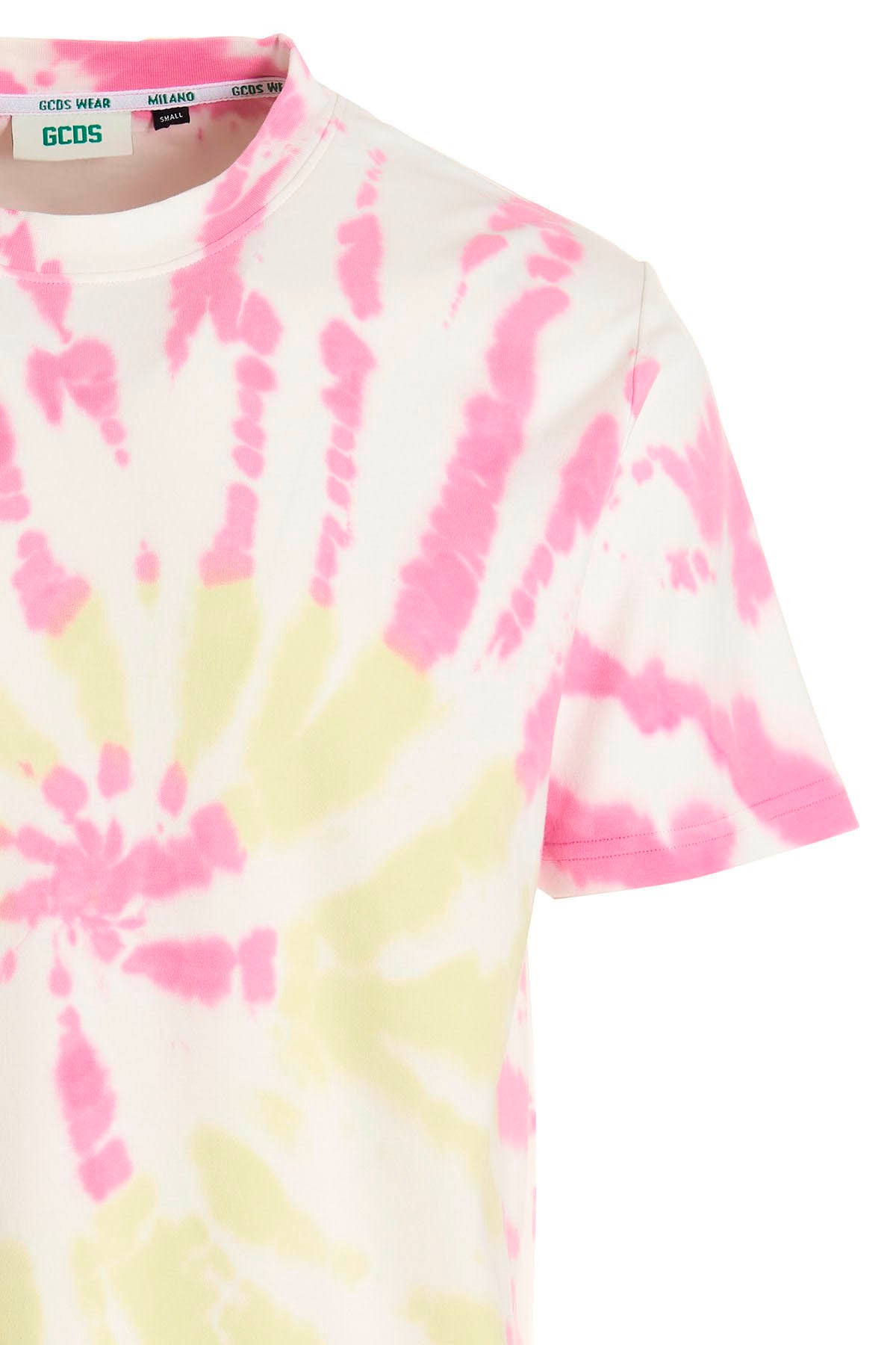 gcds tie dye cotton tie-dye t-shirt