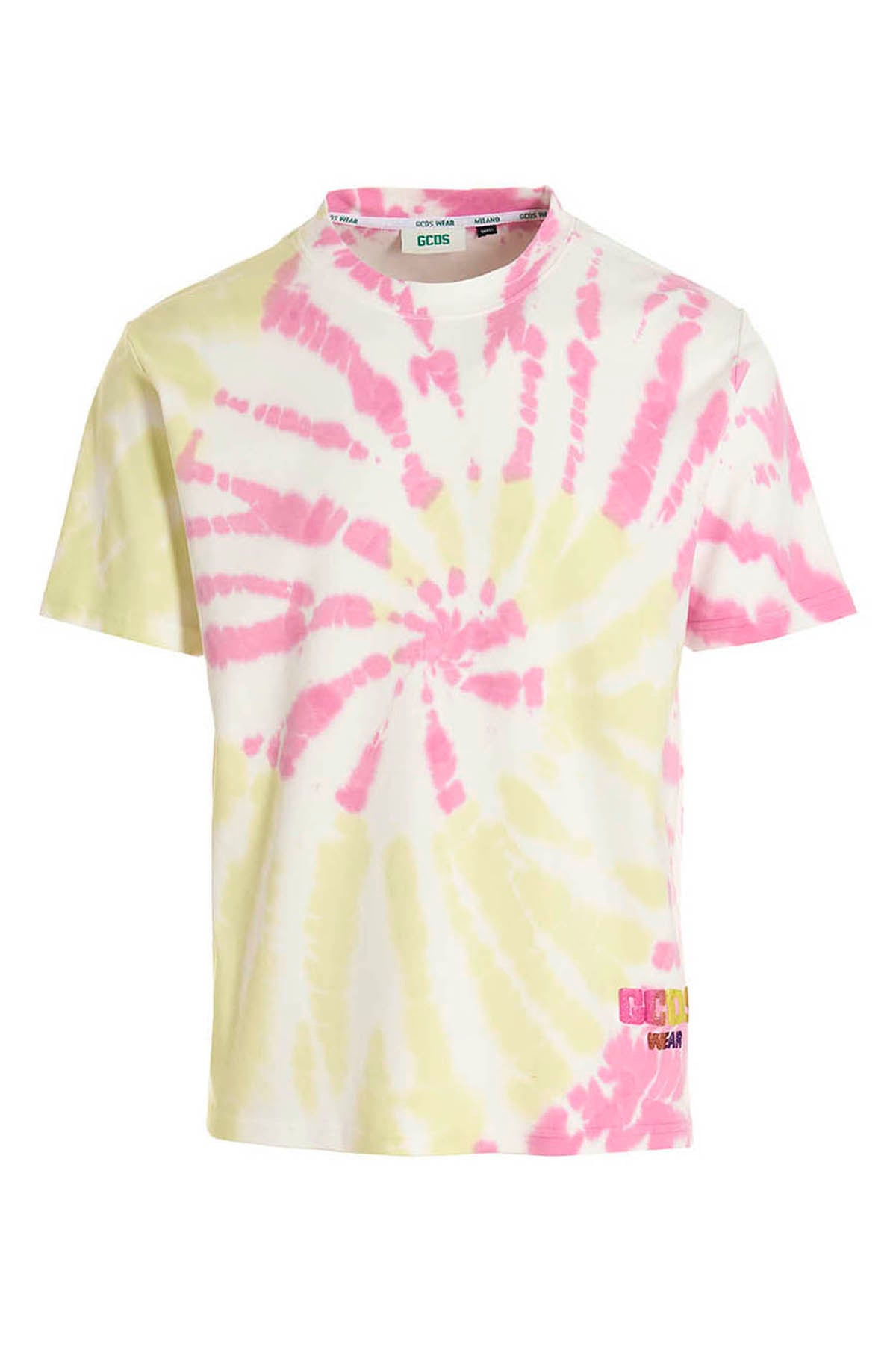 gcds tie dye cotton tie-dye t-shirt