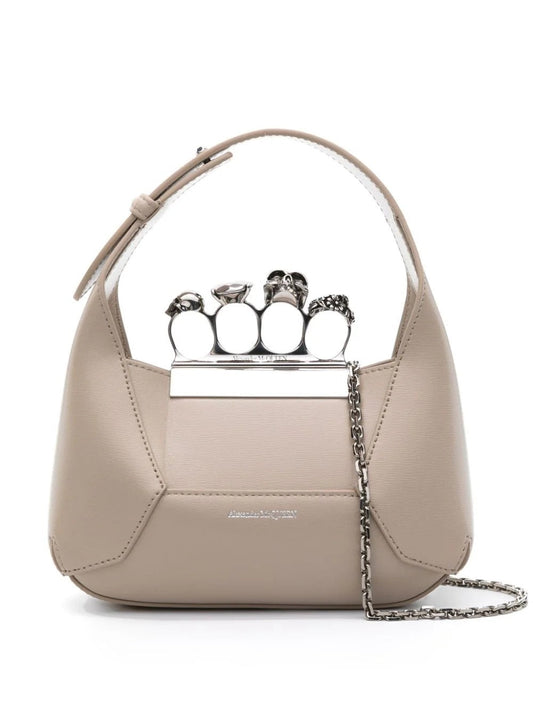 Jeweled Hobo Leather Mini Bag