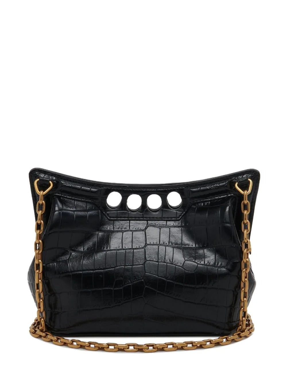 Mini Peak Croc Embossed Chain Bag