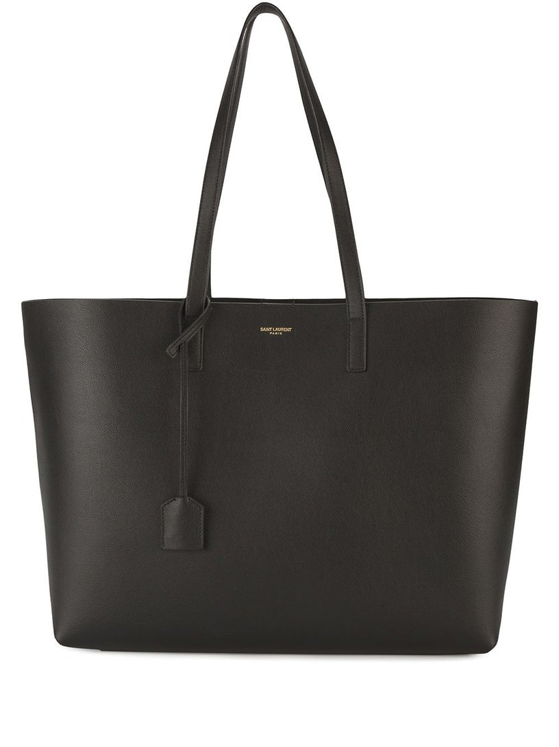 East West Leather Shopping Tote