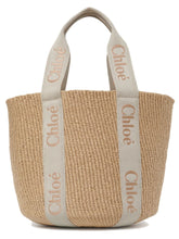 CHLOE Woody Large Raffia Basket Tote