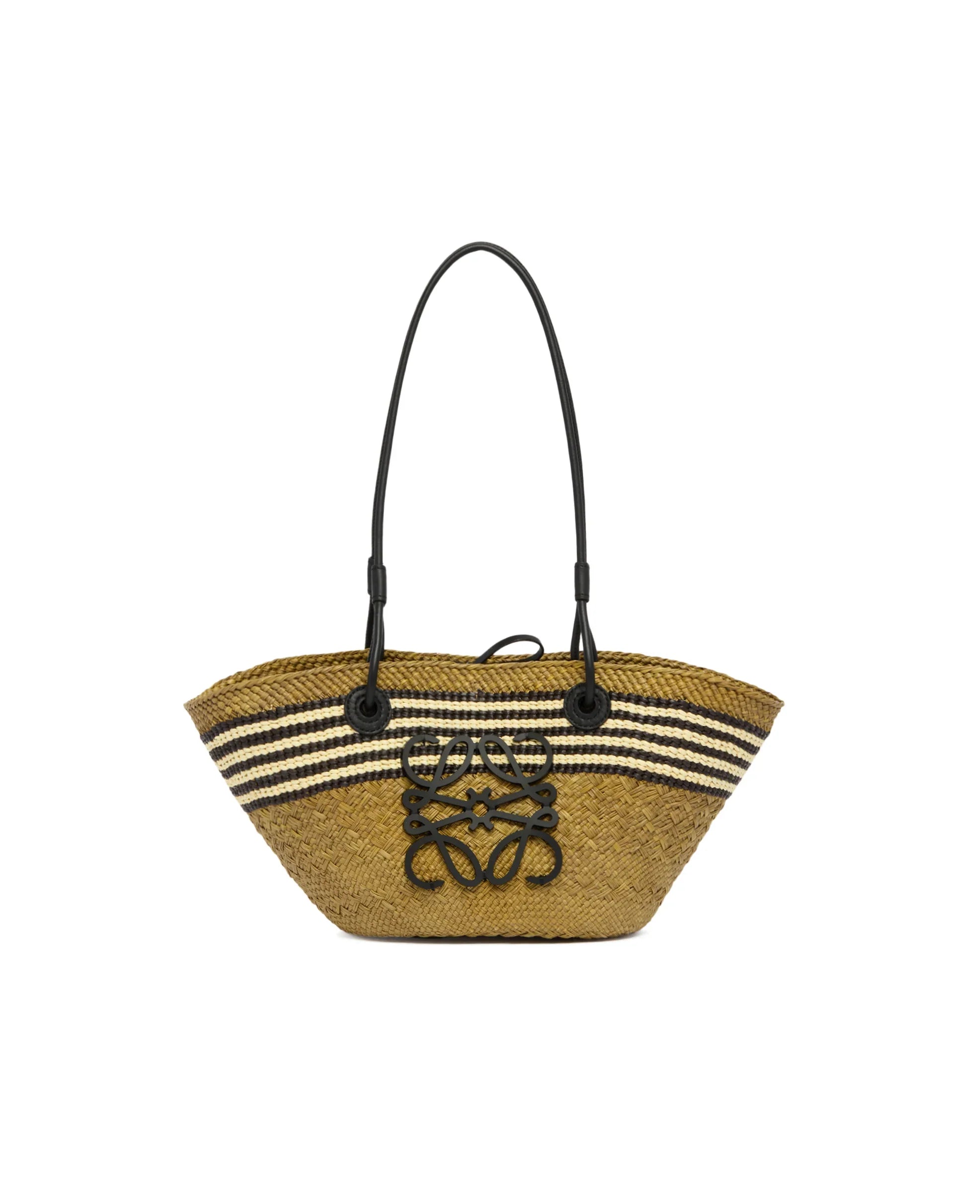 Paula Ibiza Small Anagram Raffia Basket Tote