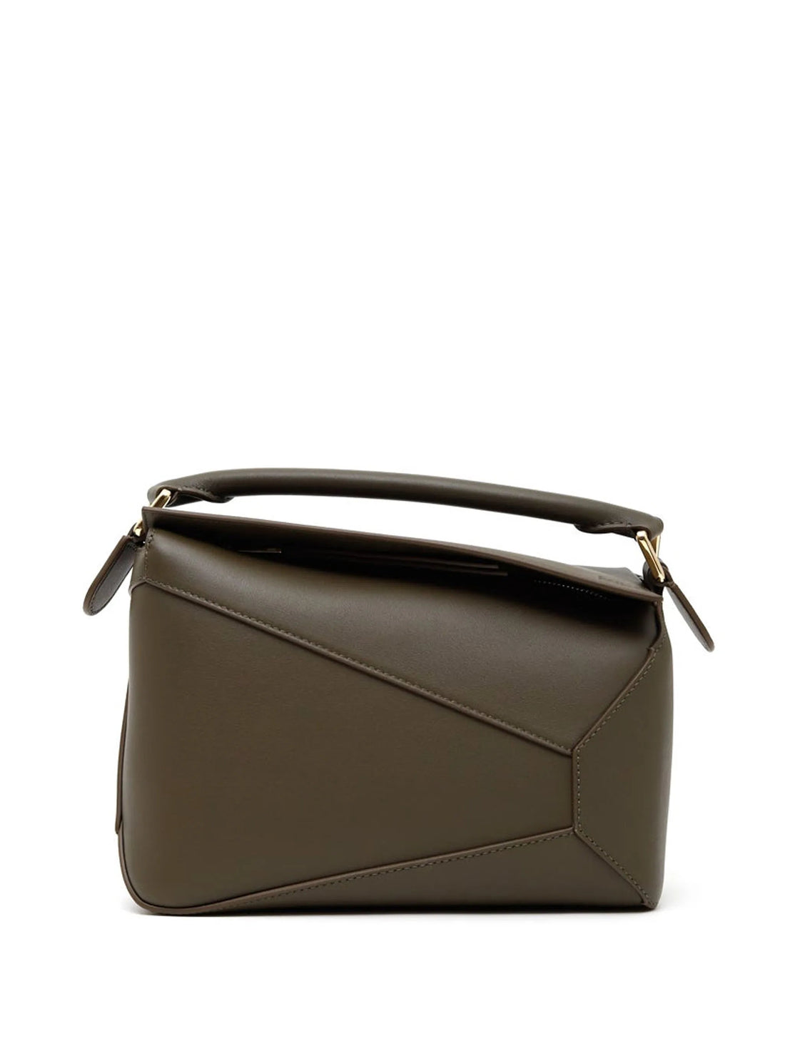LOEWE Puzzle Edge Small Leather Shoulder Bag – Khaki