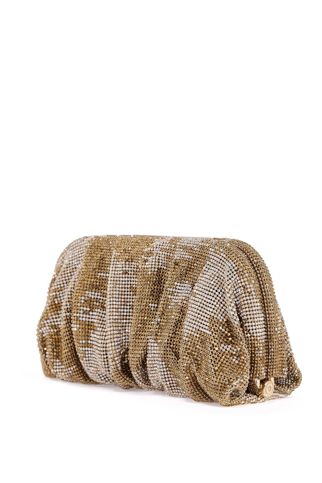 large gold rhinestone net bag