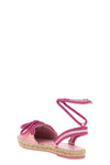 double bow pink riviera canvas espadrilles