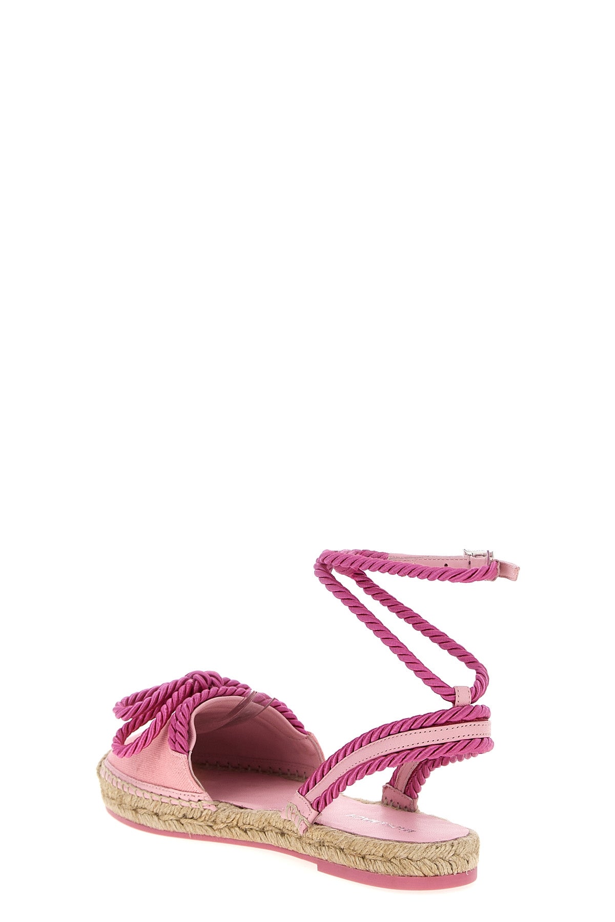 double bow pink riviera canvas espadrilles