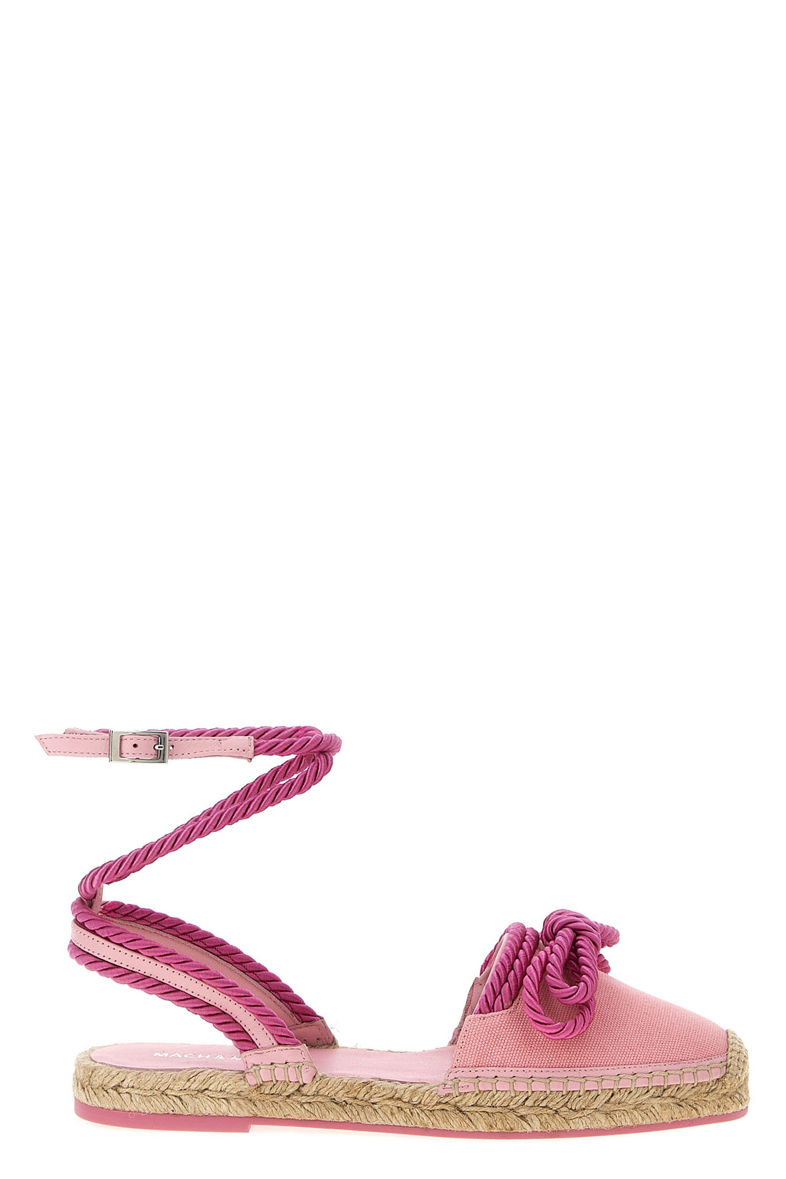 MACH &amp; MACH 41 double bow pink riviera canvas espadrilles