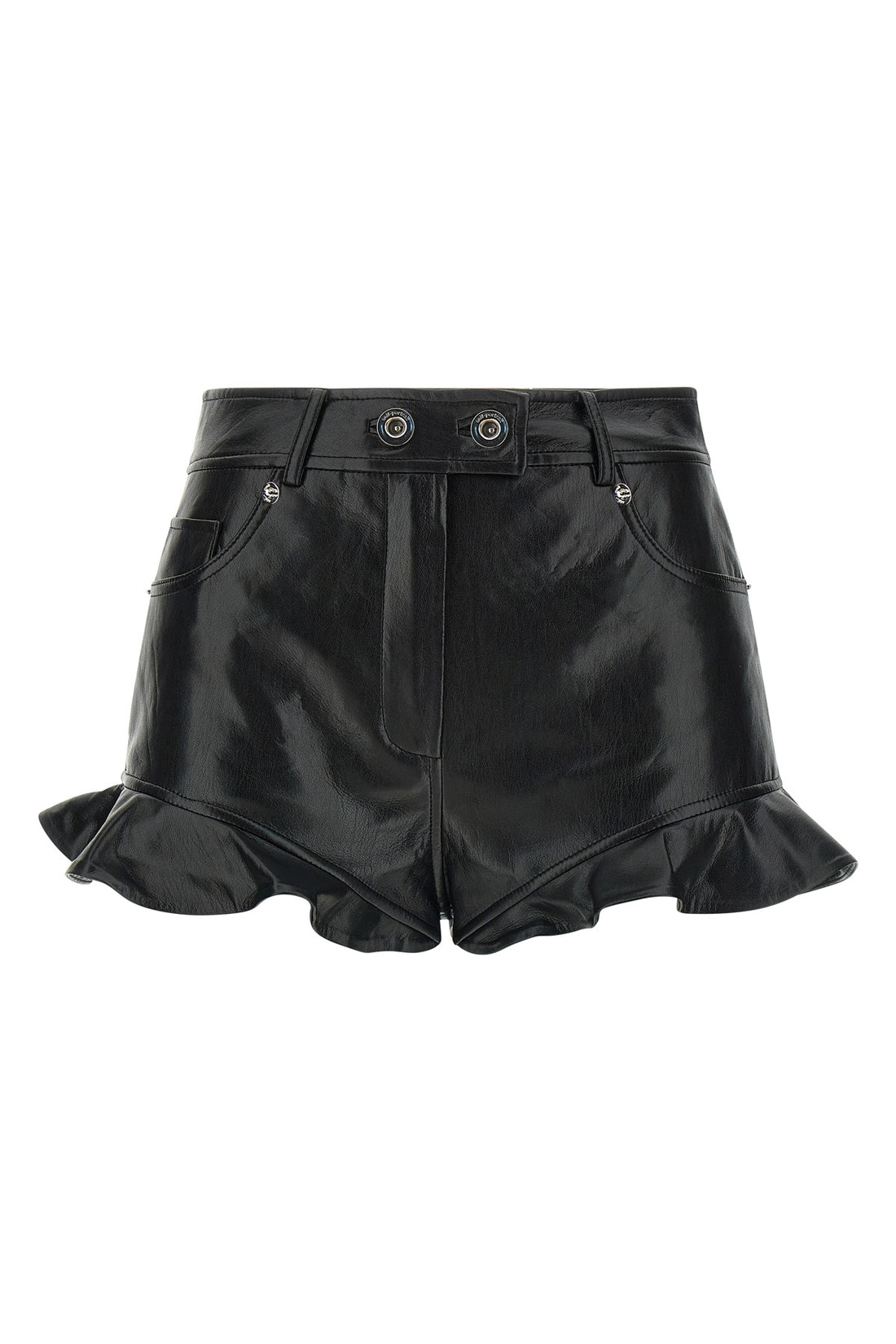 SELF PORTRAIT 12 shorts in stretch leather-effect fabric