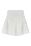 mini skirt in perforated and slightly elasticized pointelle knit knit