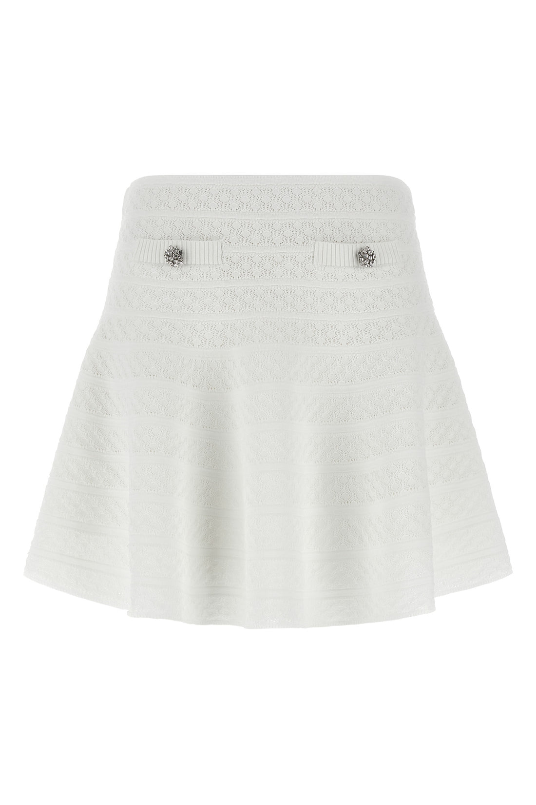 SELF PORTRAIT M mini skirt in perforated and slightly elasticized pointelle knit knit