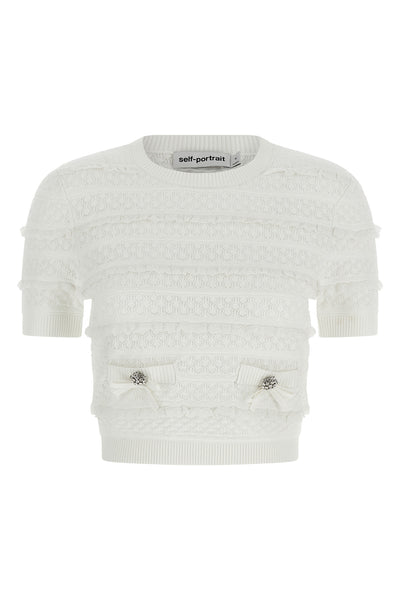 pointelle knit knit top
