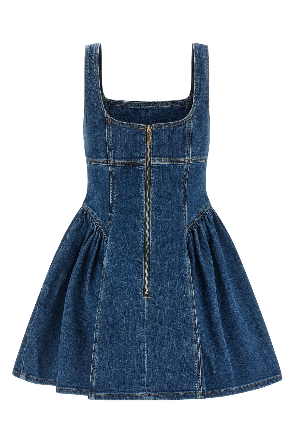 mini dress in slightly stretch cotton denim