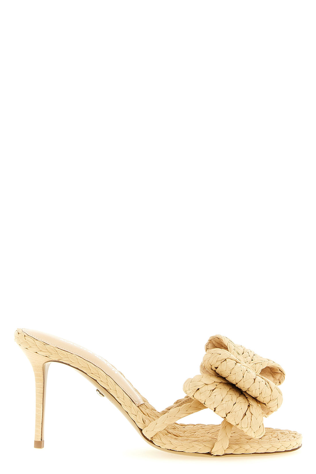 MACH &amp; MACH 39 le cadeau mules in woven raffia